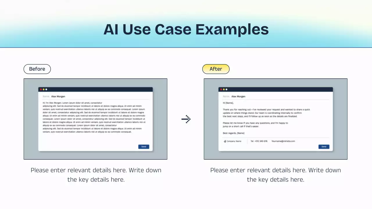 파란색과 노란색 AI 강의 발표 자료