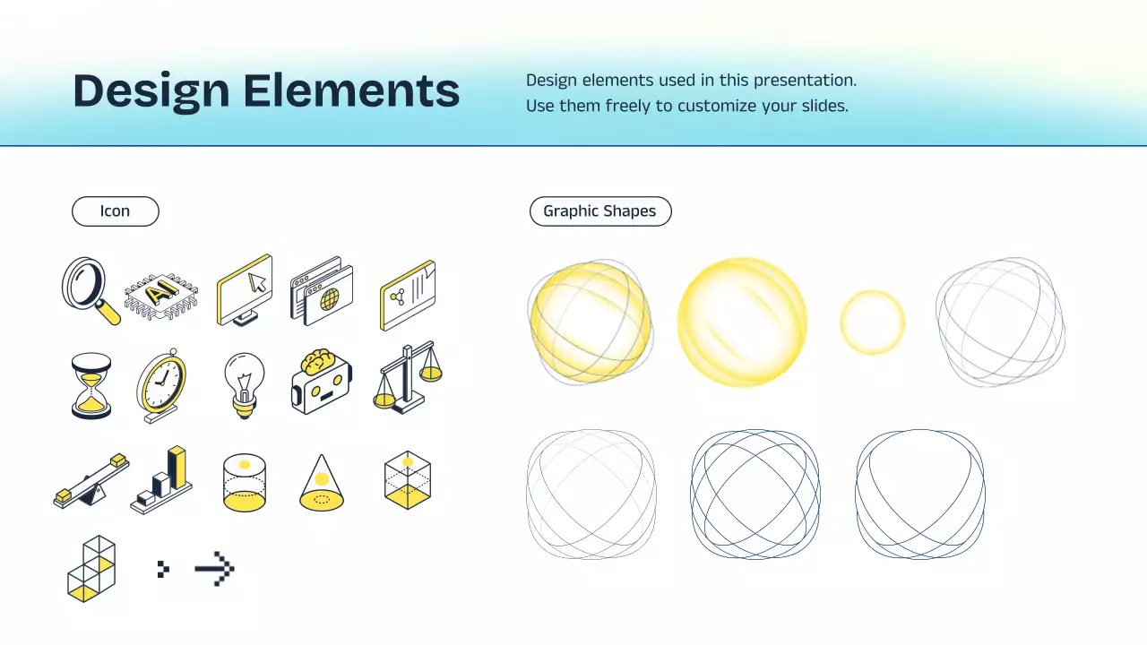 파란색과 노란색 AI 강의 발표 자료