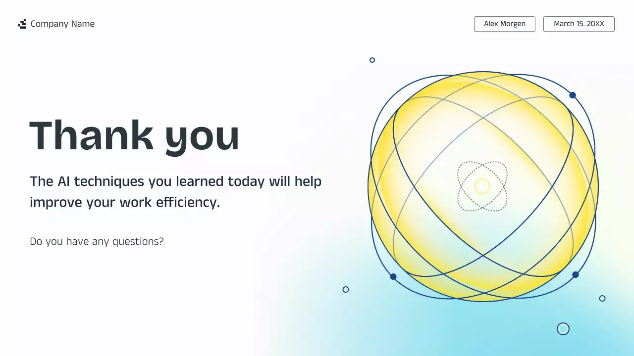 파란색과 노란색 AI 강의 발표 자료