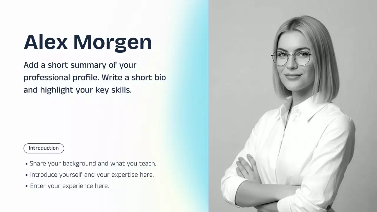 파란색과 노란색 AI 강의 발표 자료