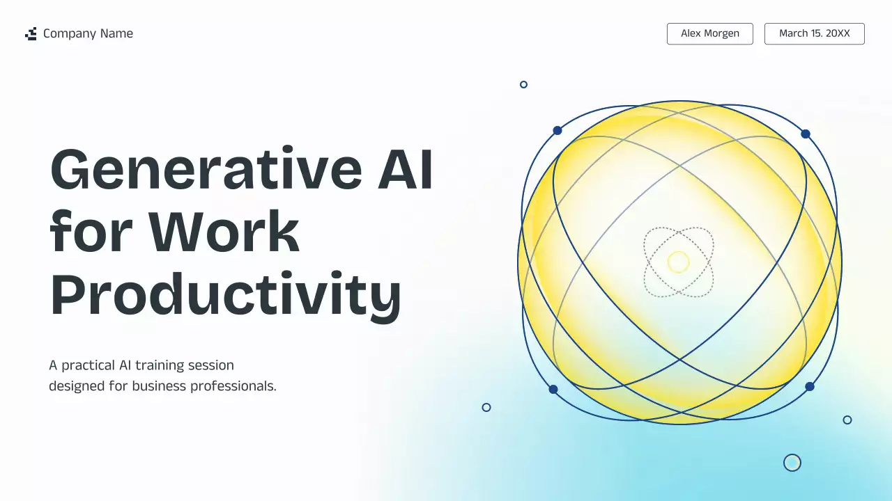 파란색과 노란색 AI 강의 발표 자료