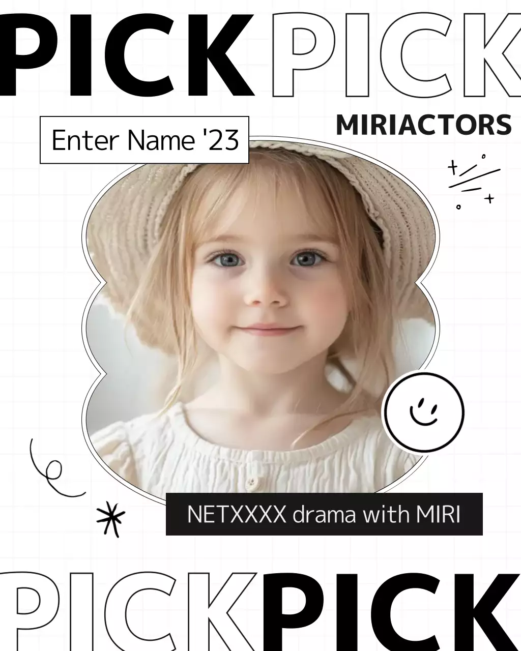 white modern drama advertisement