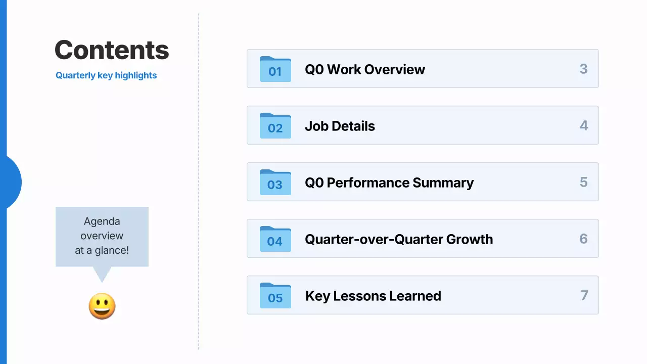 하늘색 깔끔 성과 리뷰 보고서