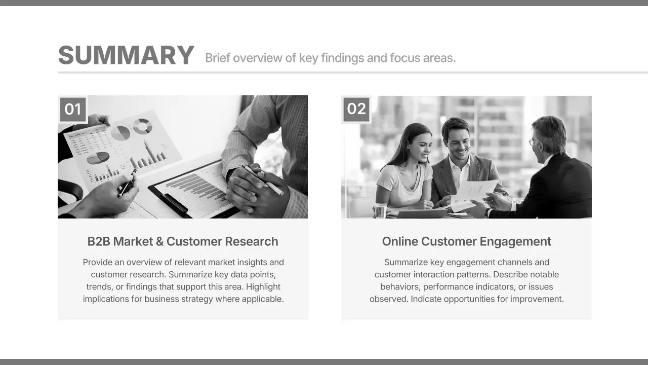 회색 깔끔 연간 계획 기획서