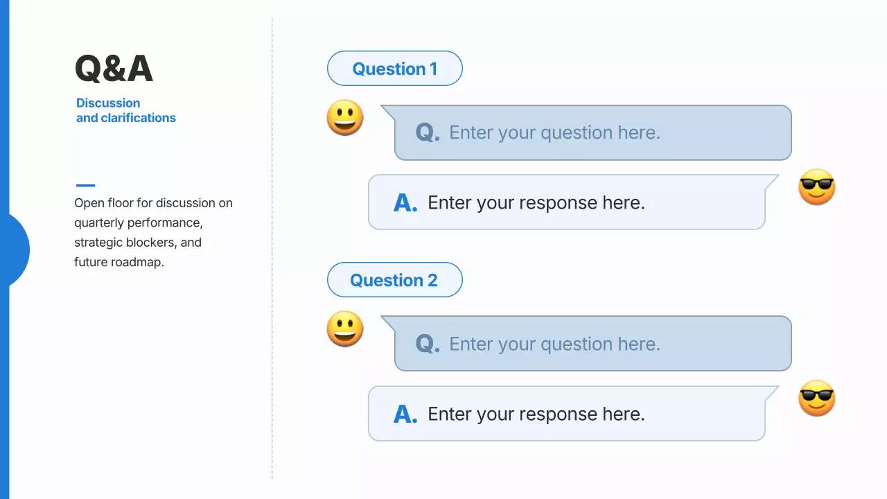 하늘색 깔끔 성과 리뷰 보고서