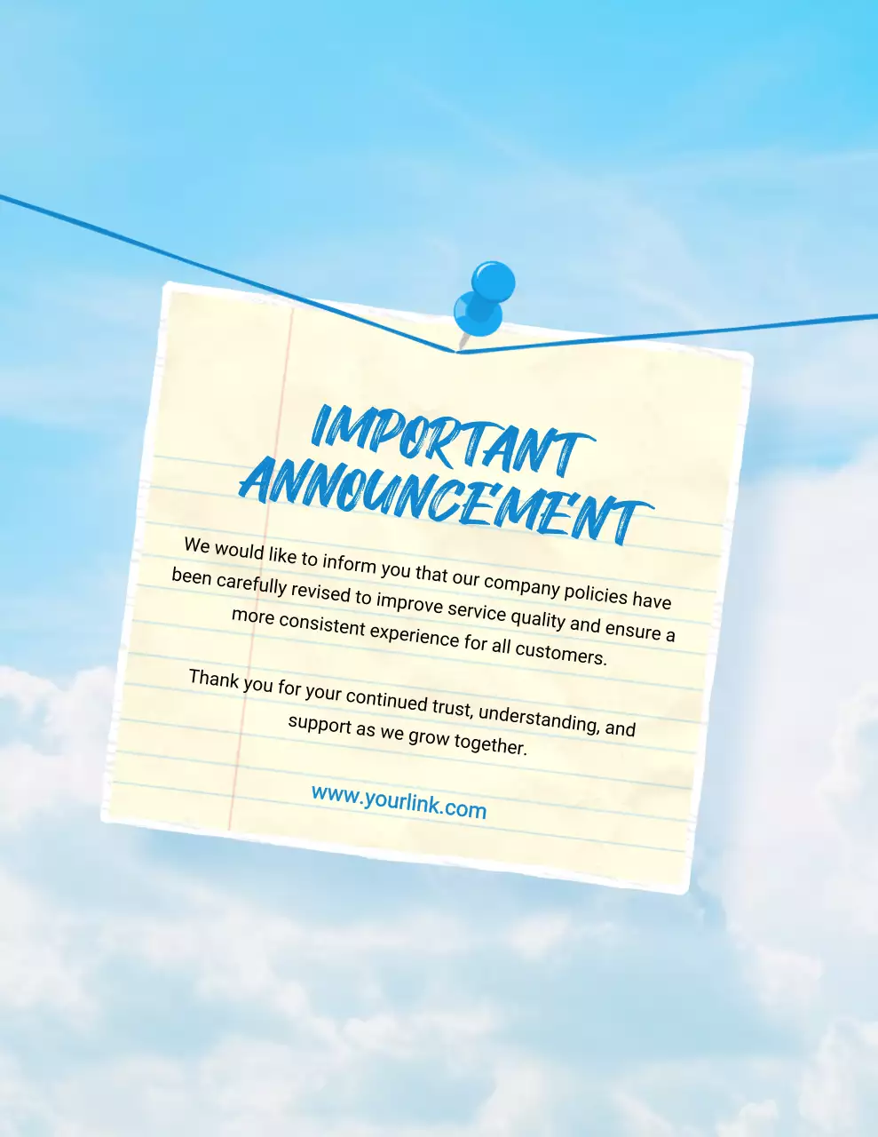 블루 모던 회사 공지