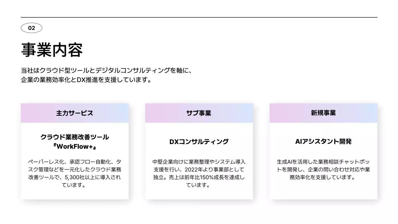 白黒 シンプル 採用 資料