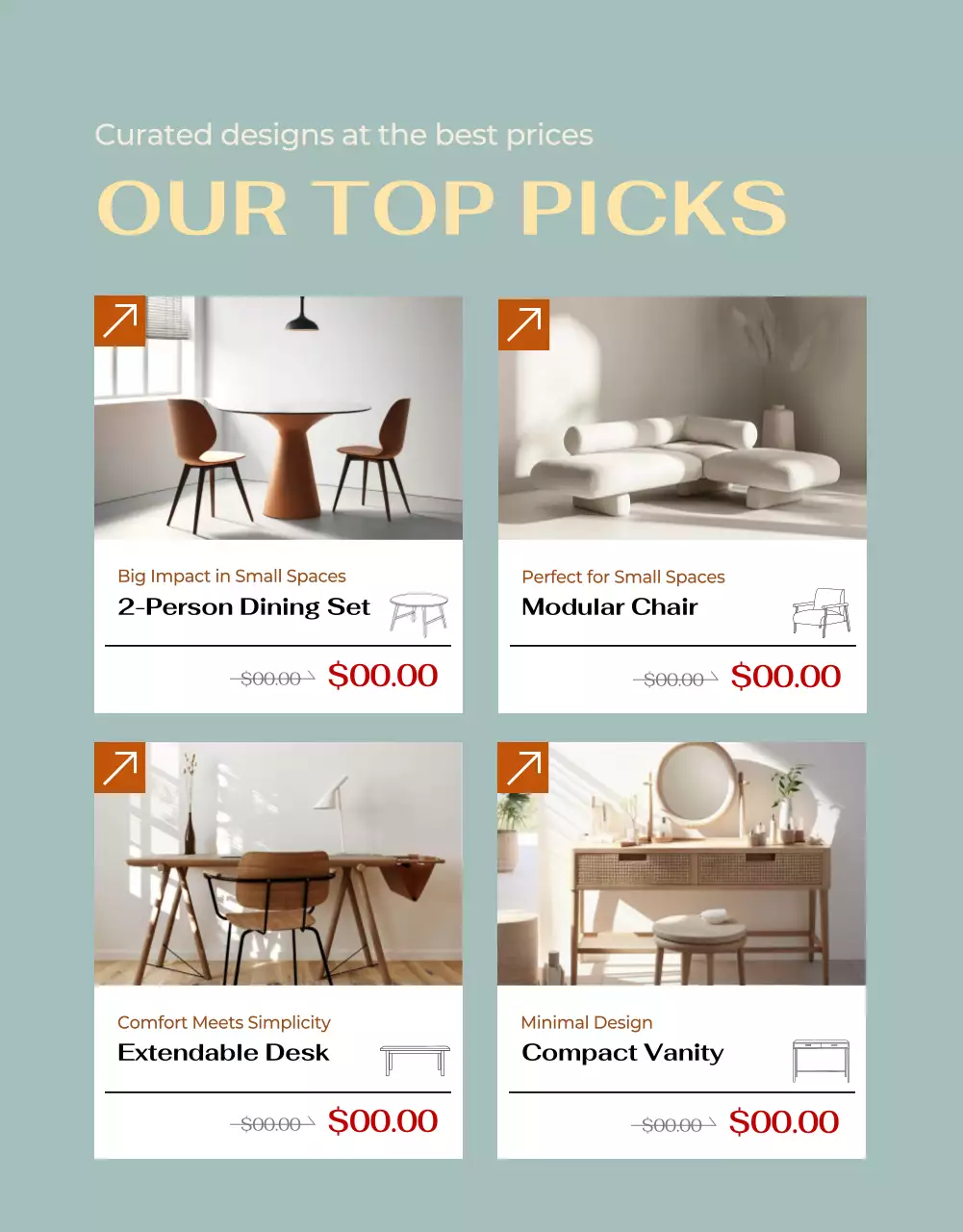 Acara Penjualan Furnitur Modern Coklat