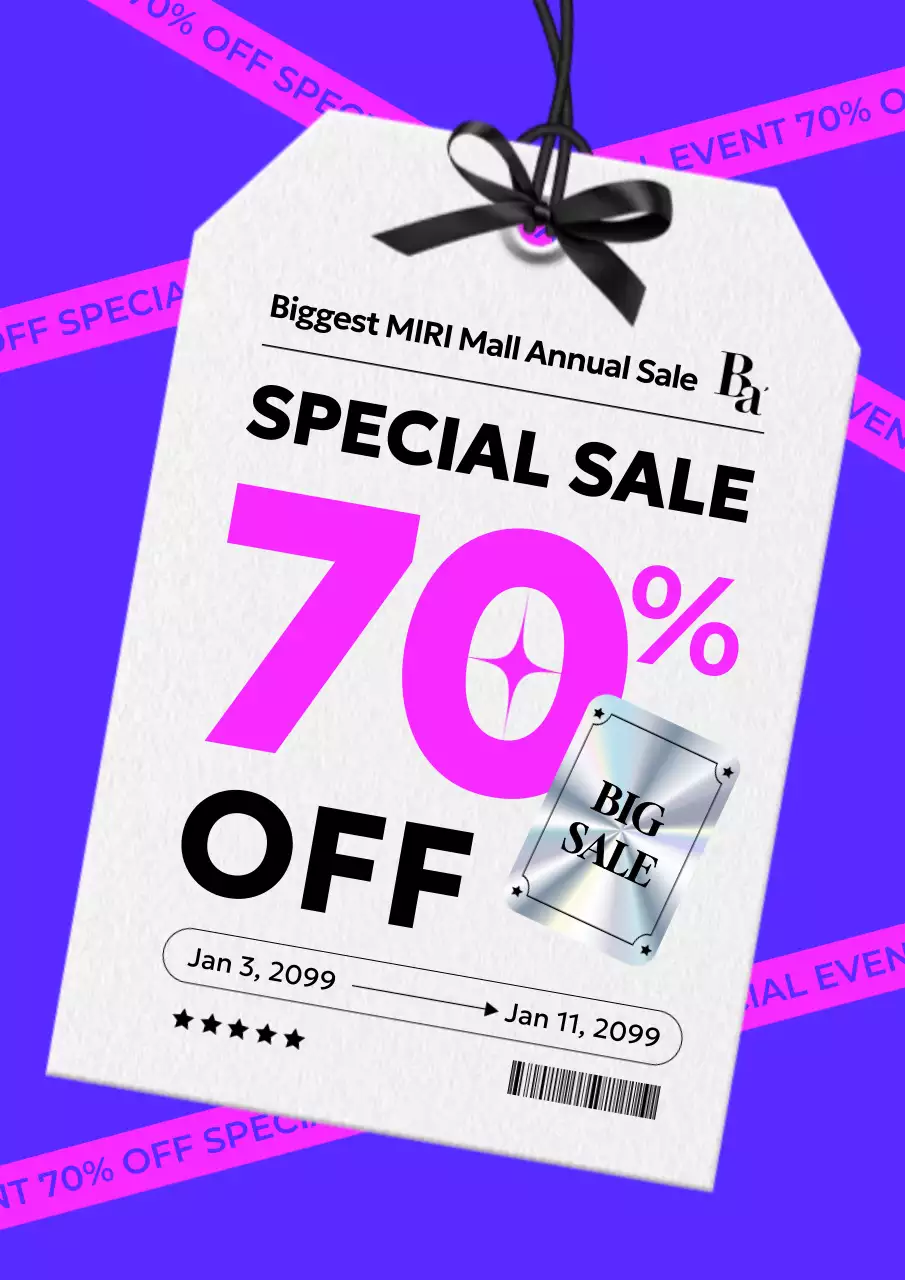 Sky Blue Modern Sale Event