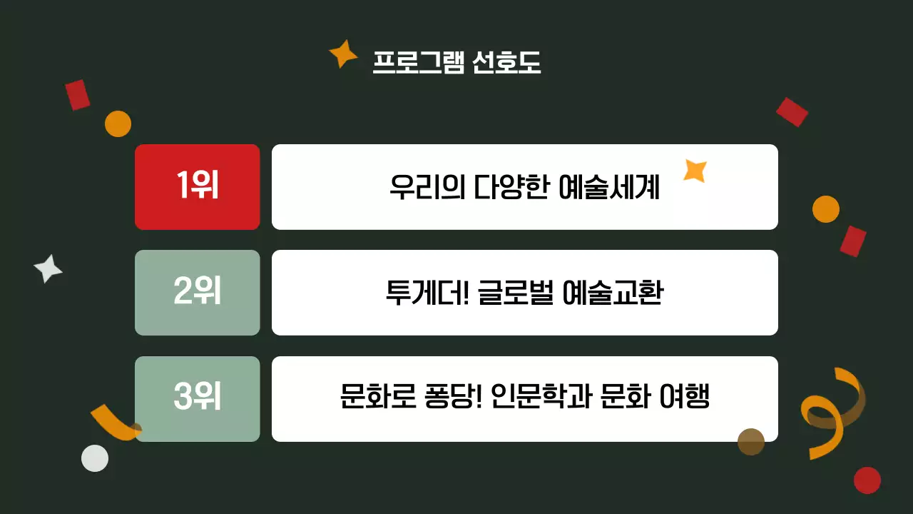 연말 문화 프로그램 보고