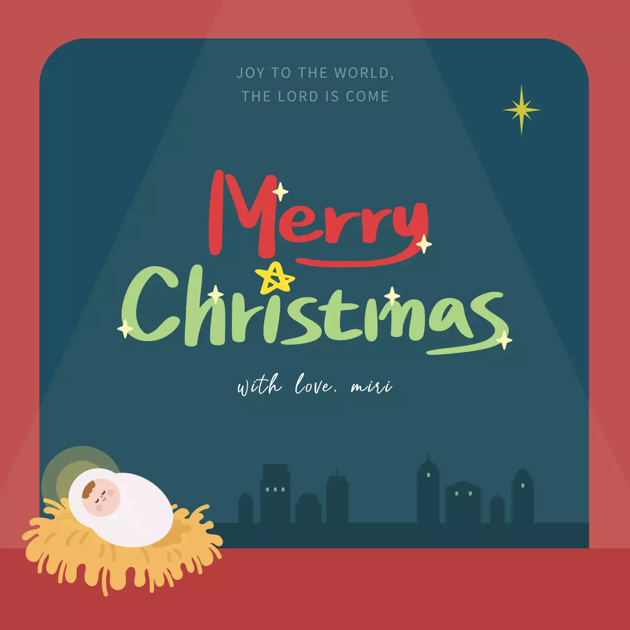 Red cute Christmas Messages