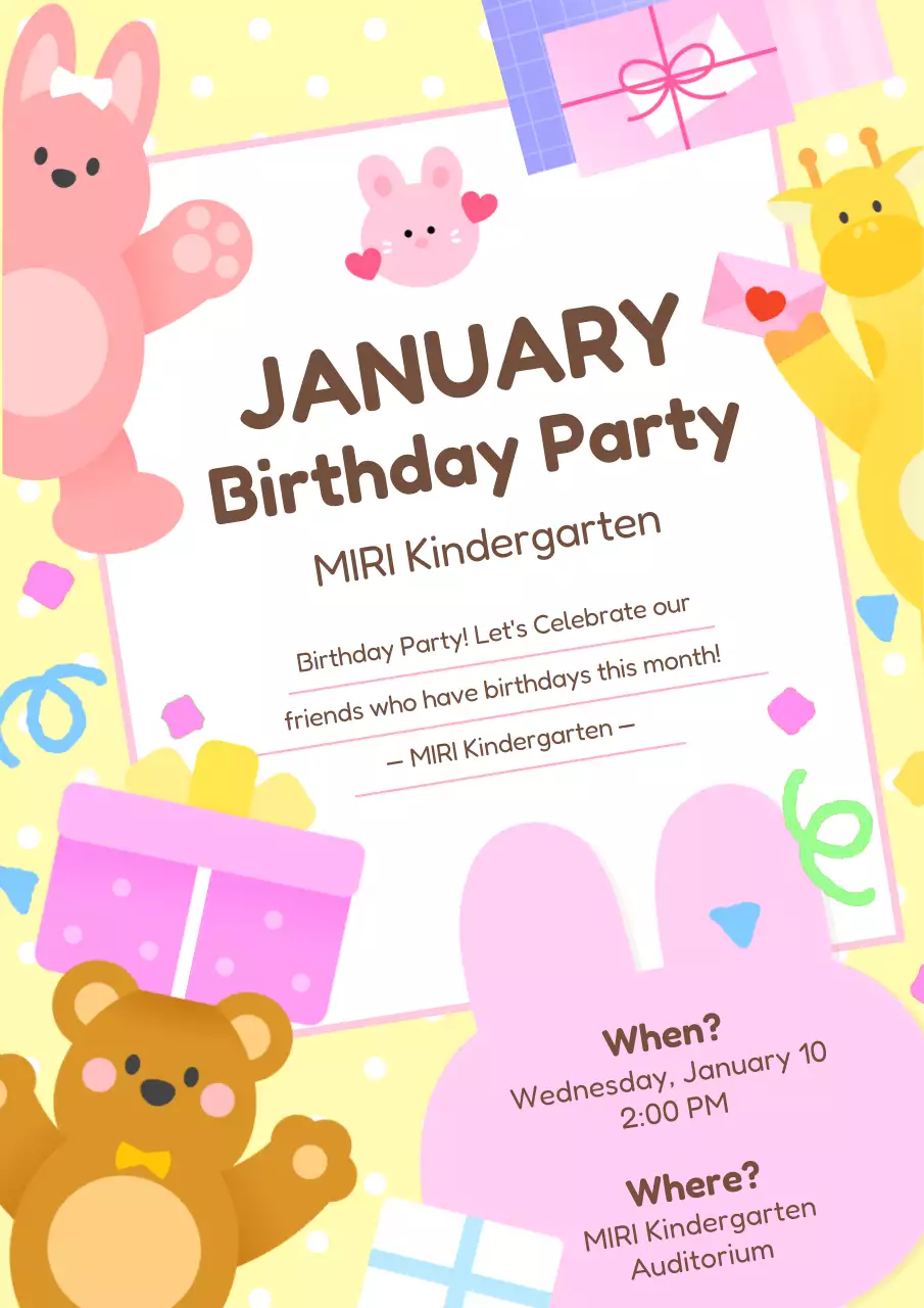 Undangan TK Bayi Kuning