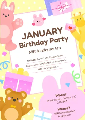 Undangan TK Bayi Kuning