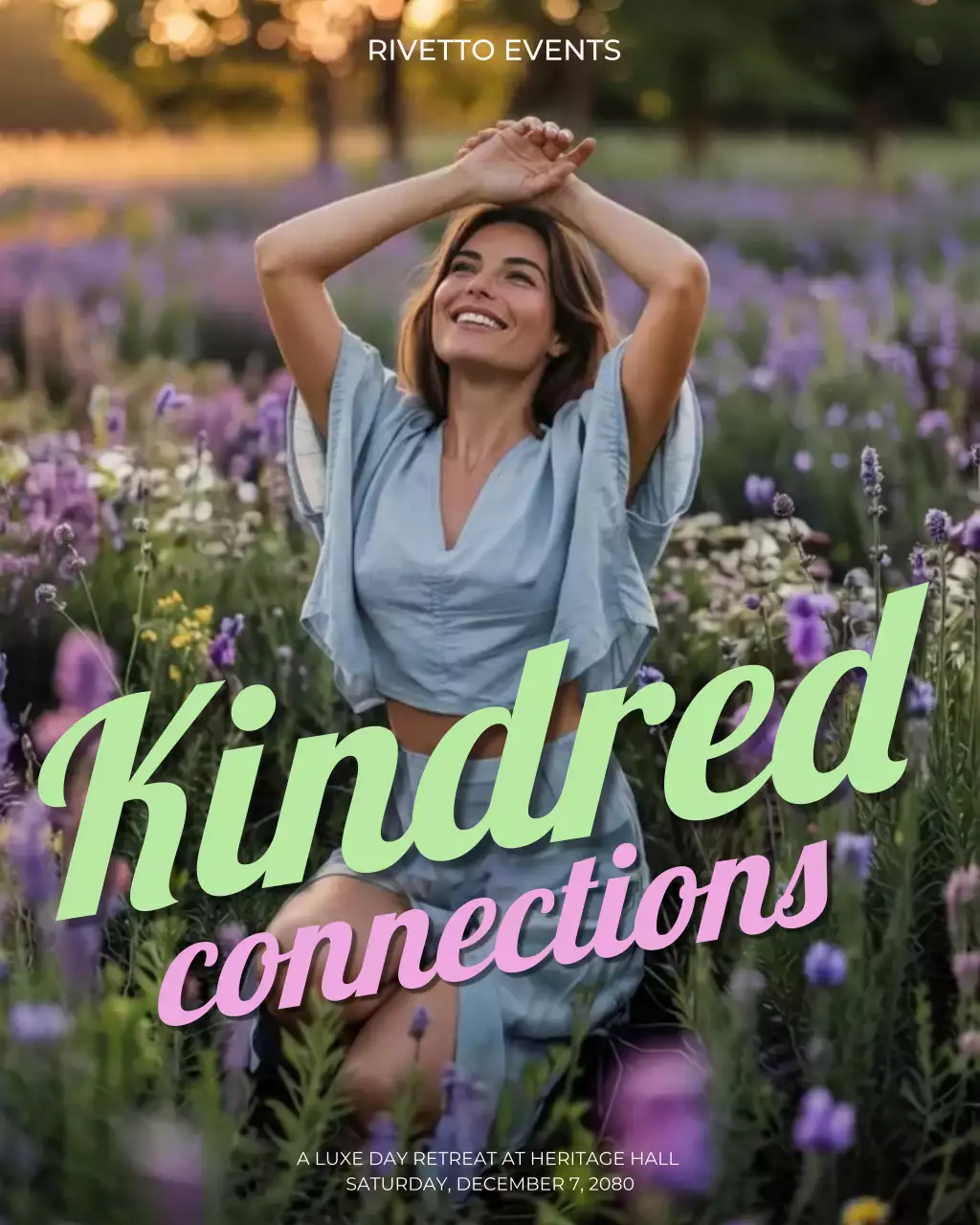 Purple Rustic Retreat Invitation Instagram Post