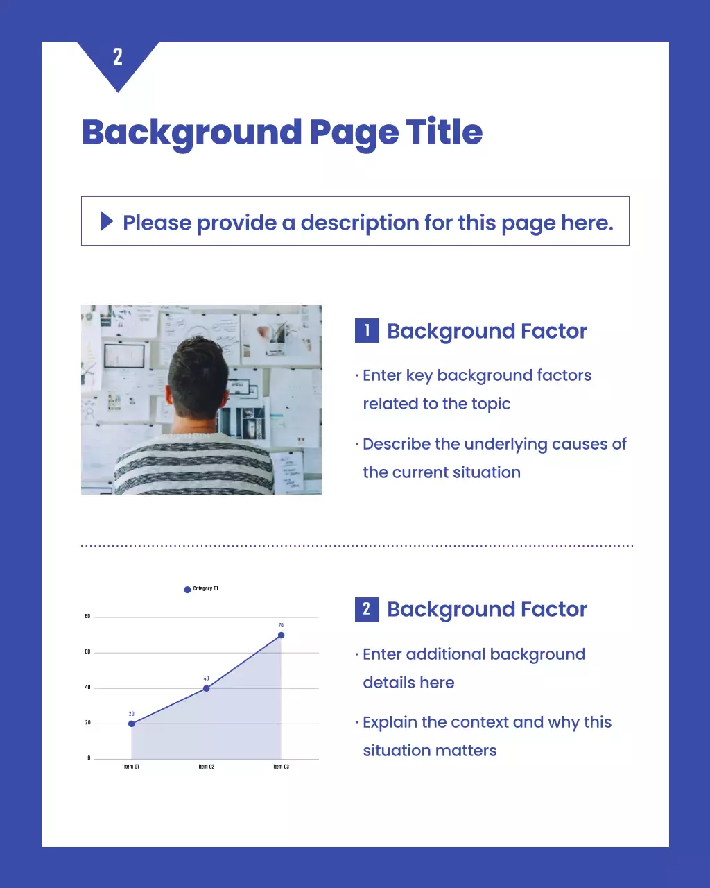 Laporan Penilaian Kinerja Perusahaan Biru dan Putih Sederhana