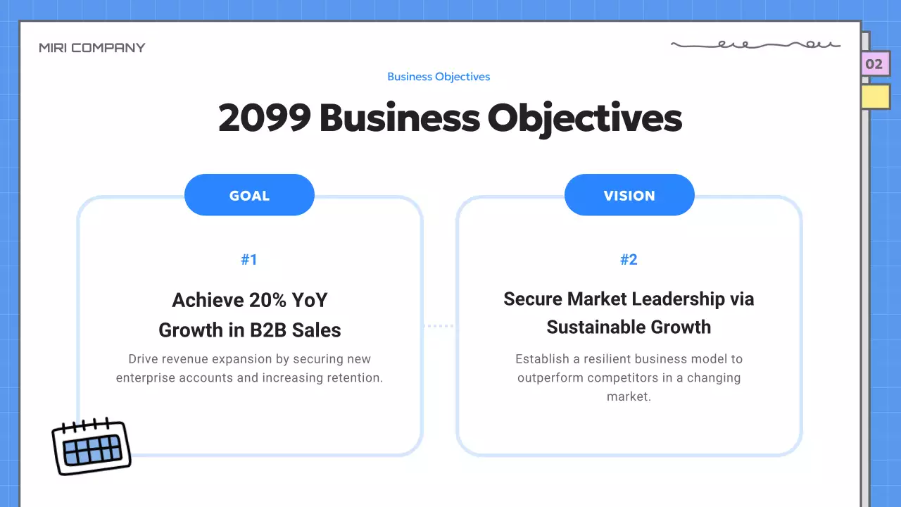 파랑 심플 업무 계획서 기획