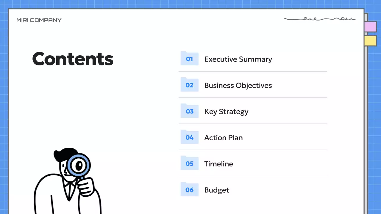 파랑 심플 업무 계획서 기획