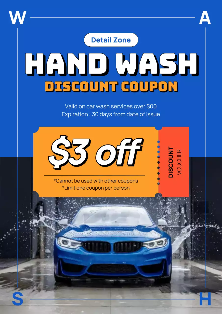 Blue Modern Discount Coupon