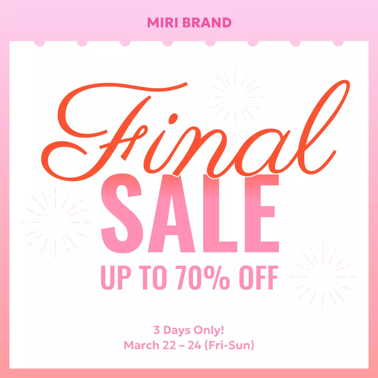 Pink Simple Sale Ad