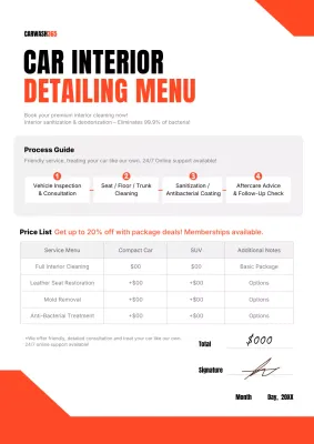 Iklan Perawatan Mobil Modern Orange