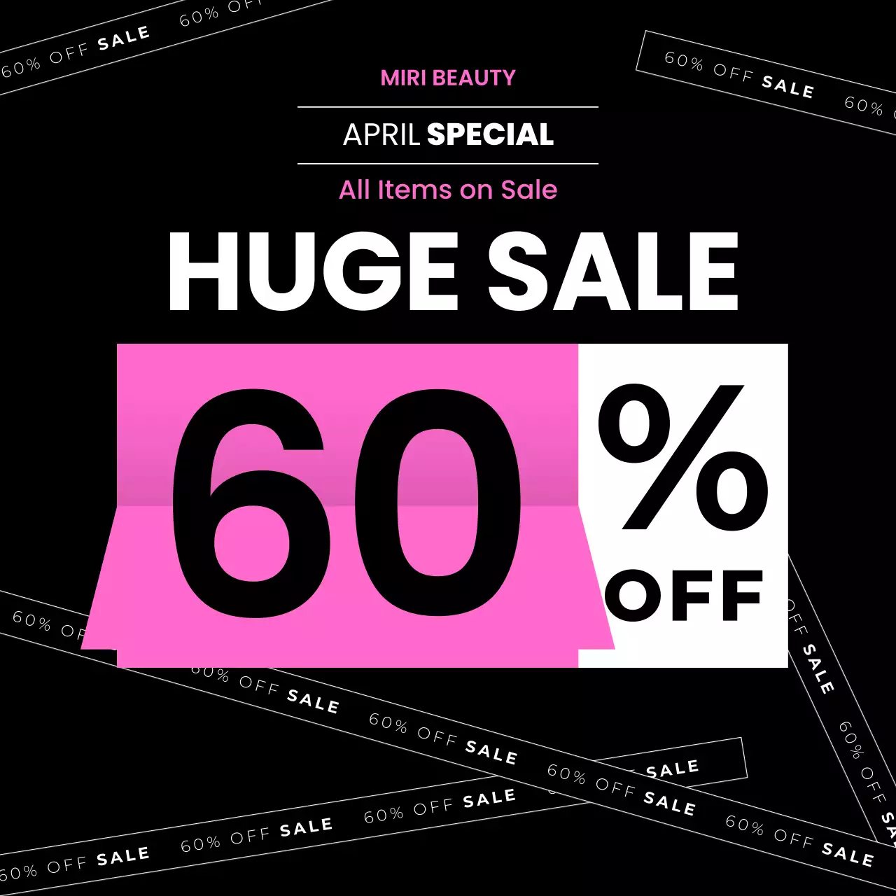 핑크 모던 프로모션 광고