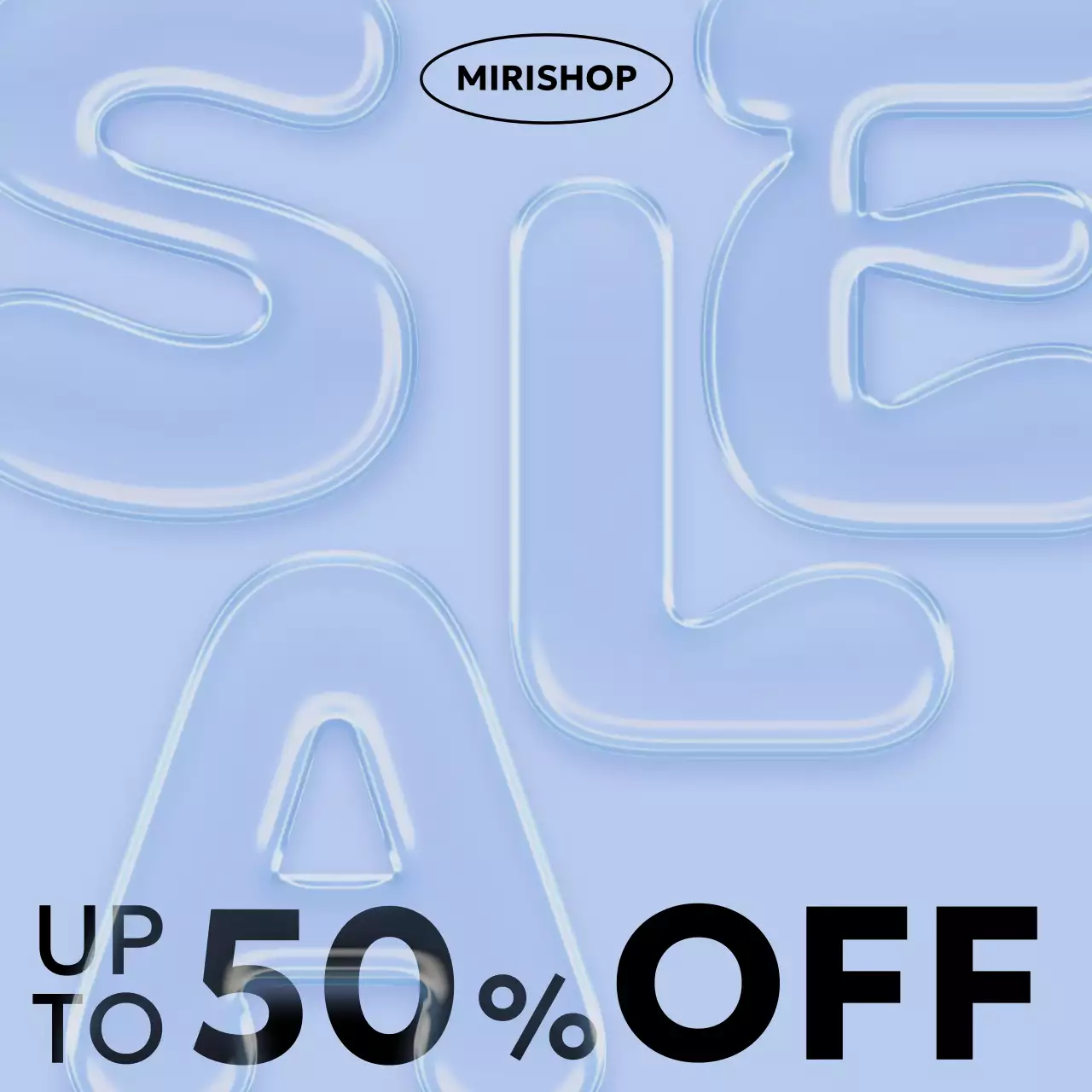 Sky Blue Modern Sale Event