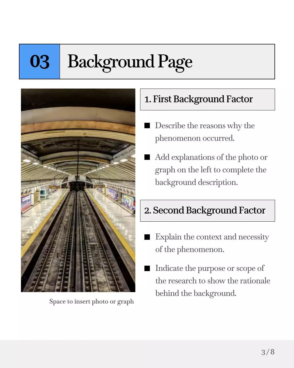 하늘색과 회색의 심플한 기업 보고서