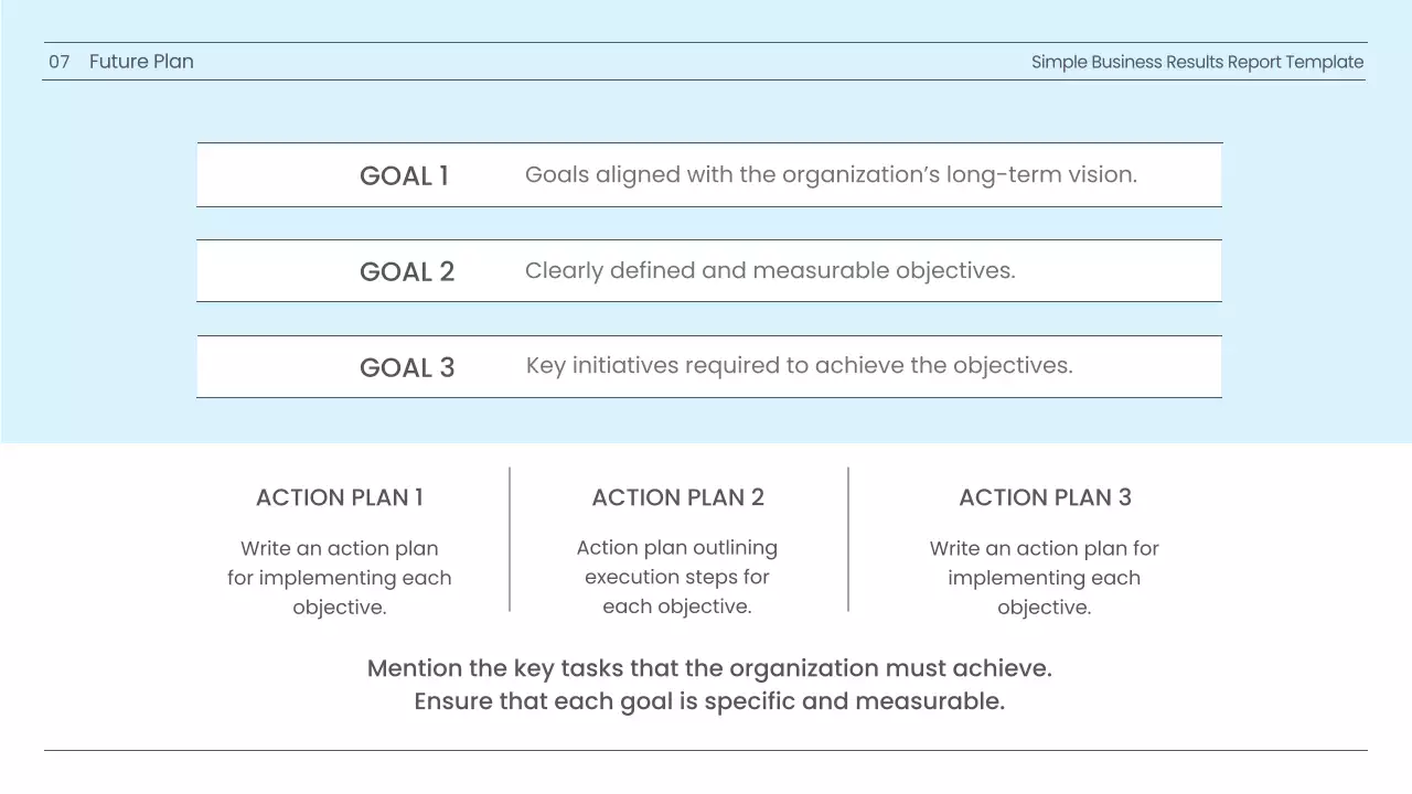 Laporan Bisnis Sederhana Biru Langit