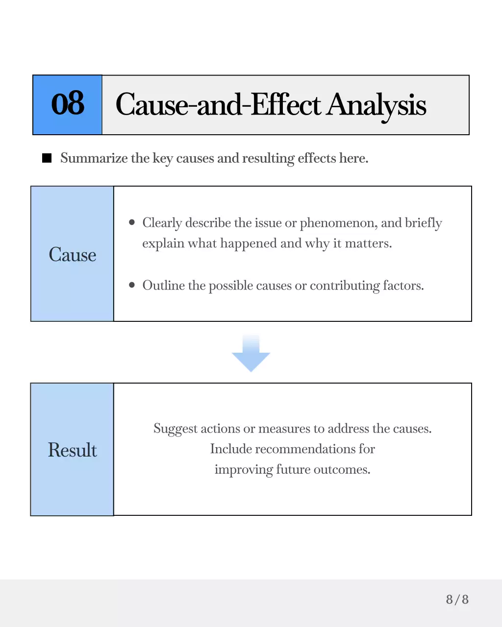 하늘색과 회색의 심플한 기업 보고서