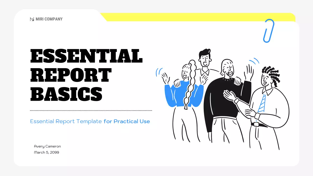 흰색 깔끔 보고서 정보 전달