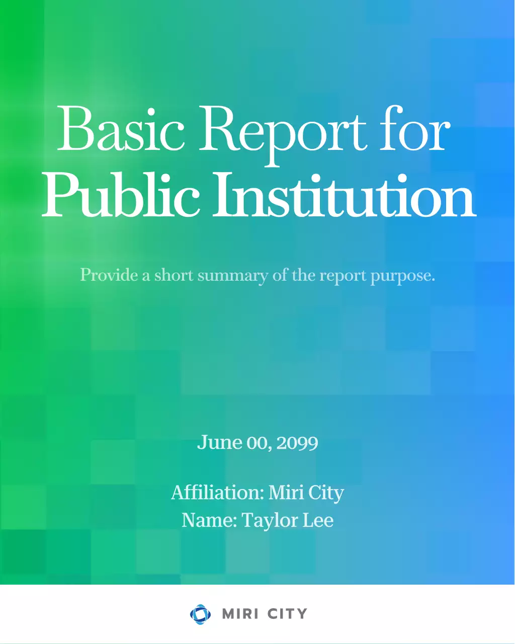 하늘색과 회색의 심플한 기업 보고서