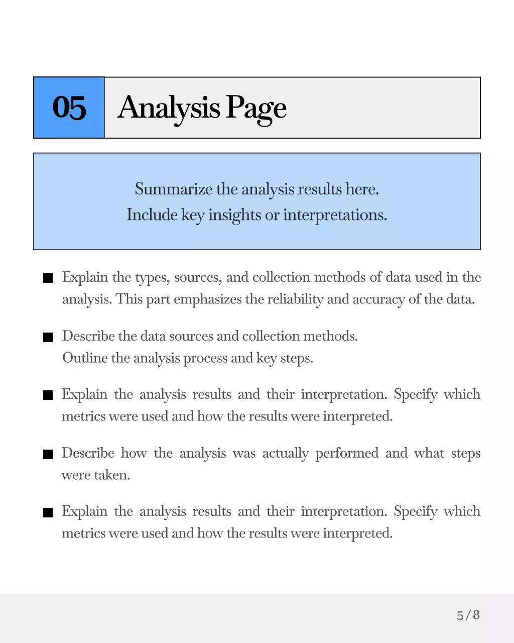 하늘색과 회색의 심플한 기업 보고서