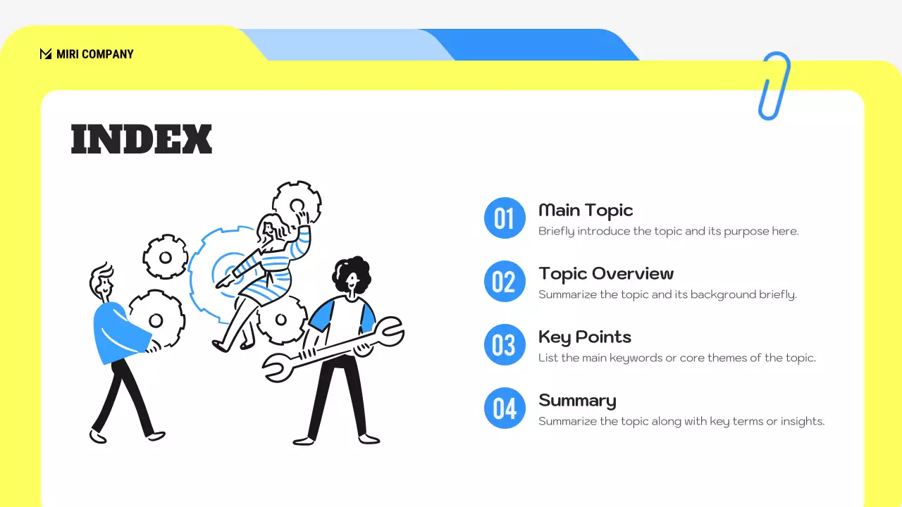 흰색 깔끔 보고서 정보 전달