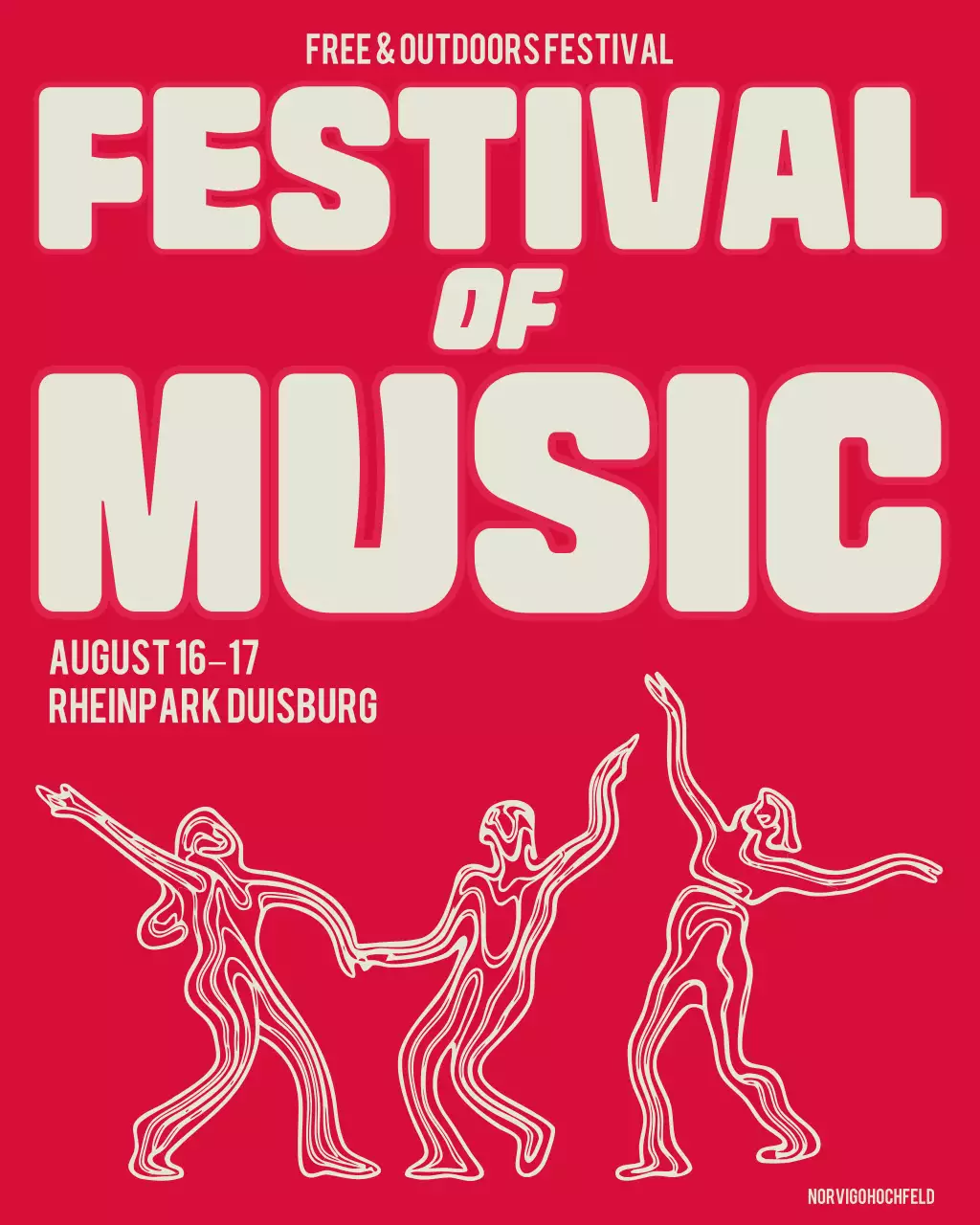 Red Bold Festival Announcement Instagram Post