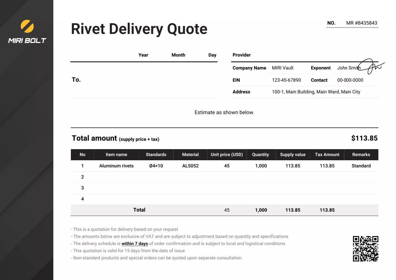 dokumen pengiriman profesional abu-abu