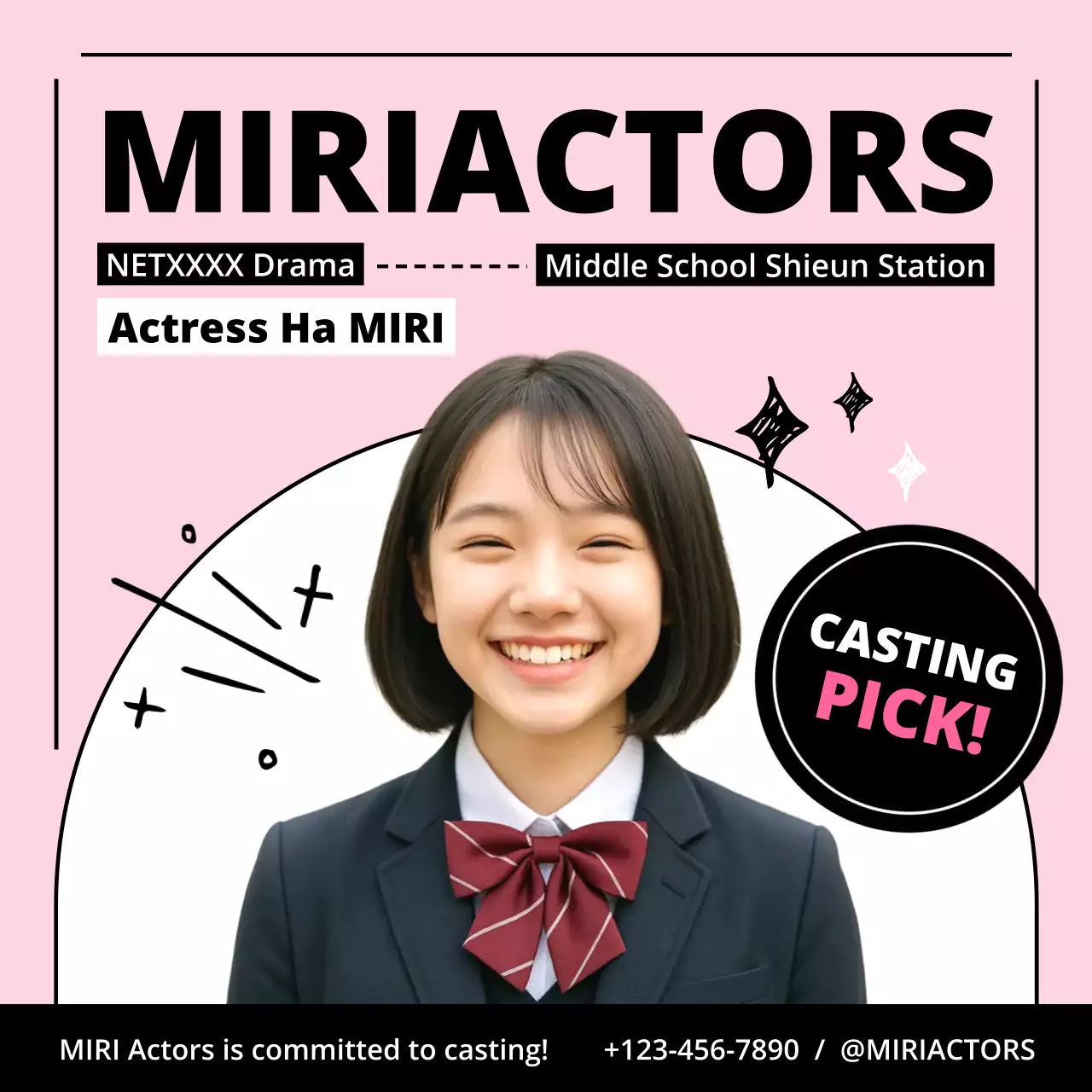 pink modern casting advertisement