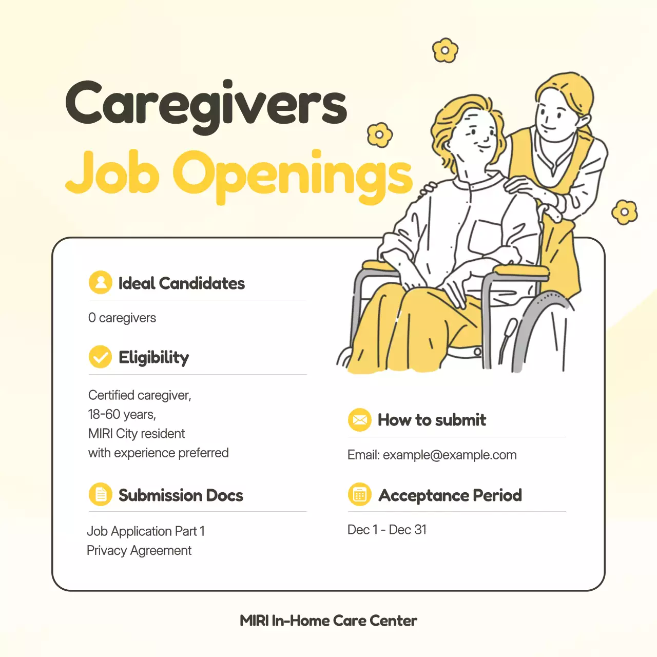 Yellow Simple Job Opening