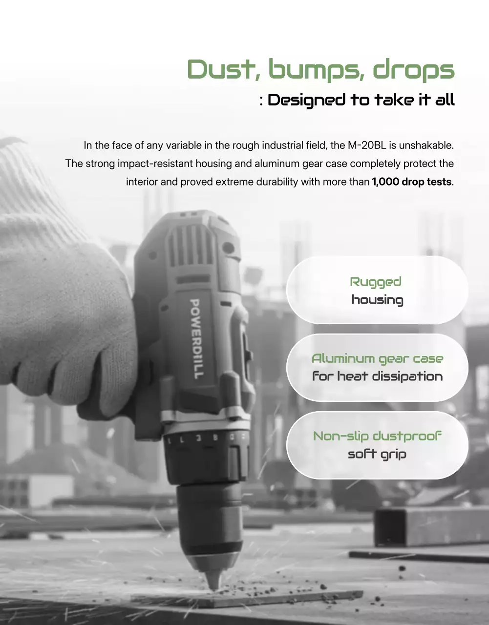 Khaki Modern Power Tool Advertisement