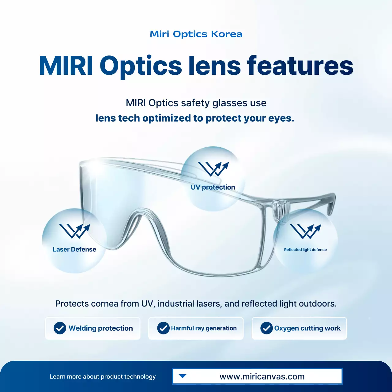 Quảng cáo an ninh công nghiệp hiện đại màu xanh da trời