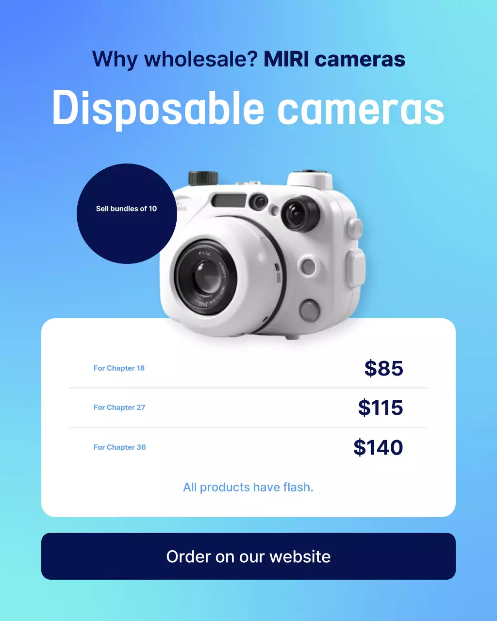 Sky Blue Modern Camera Advertisement
