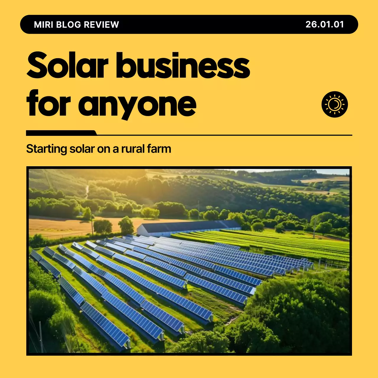 Promoção do Projeto de Energia Solar Moderna Amarela