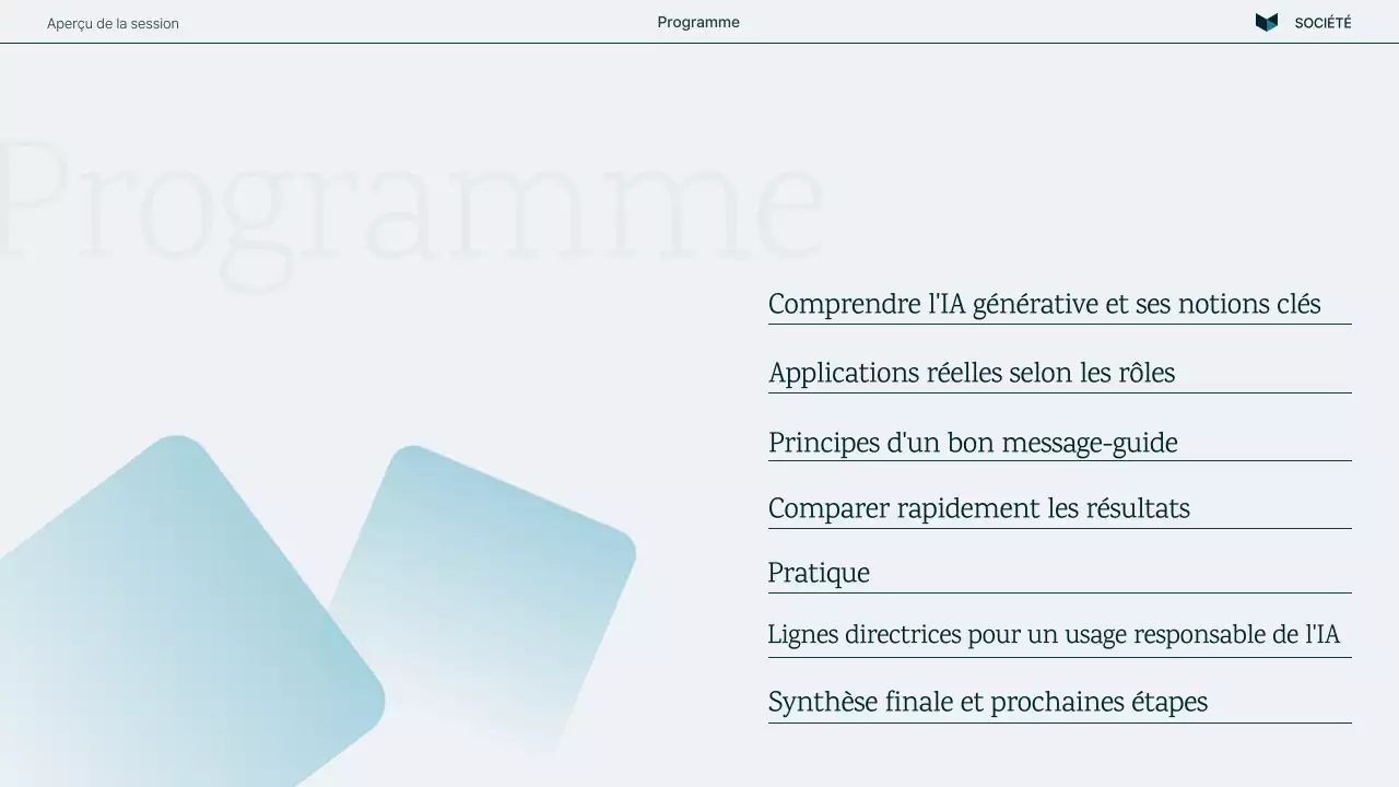 Présentation du cours d'IA moderne de la Marine