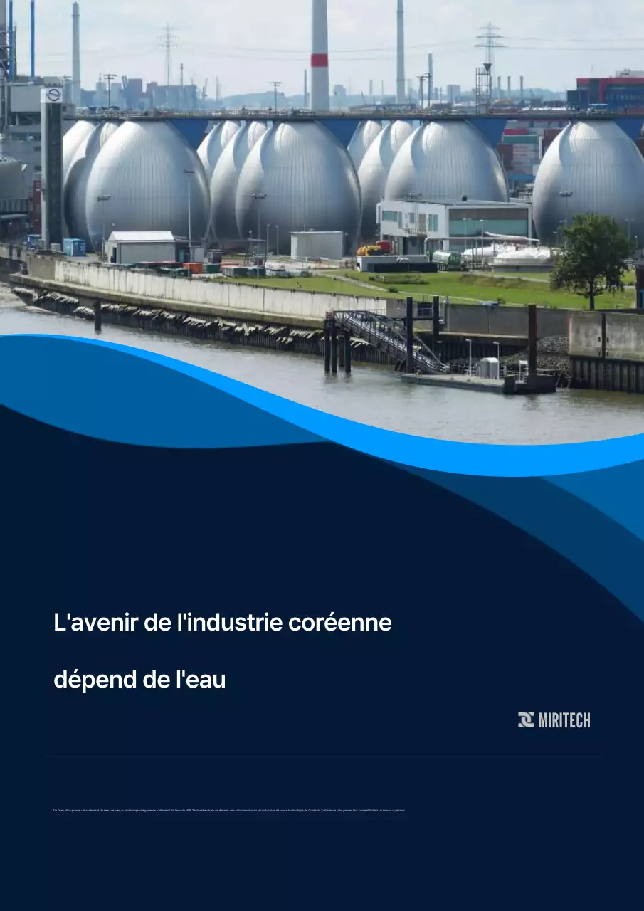 Publicité pour la technologie moderne de traitement de l'eau bleue