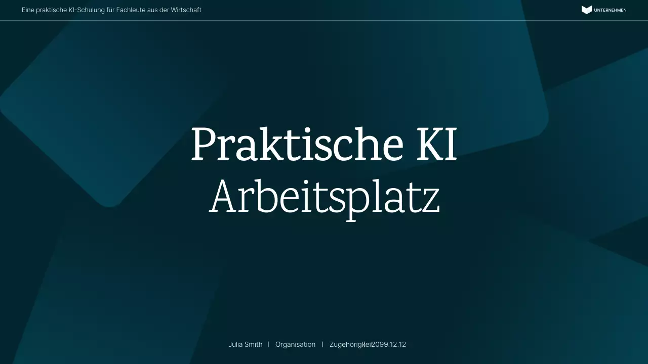 Präsentation des modernen KI-Kurses der Marine