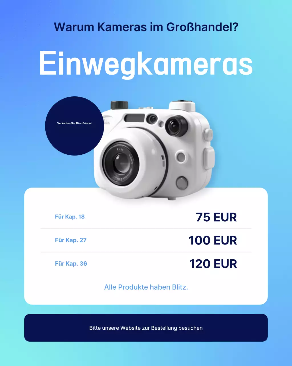 Sky Blue Modern Camera Werbung