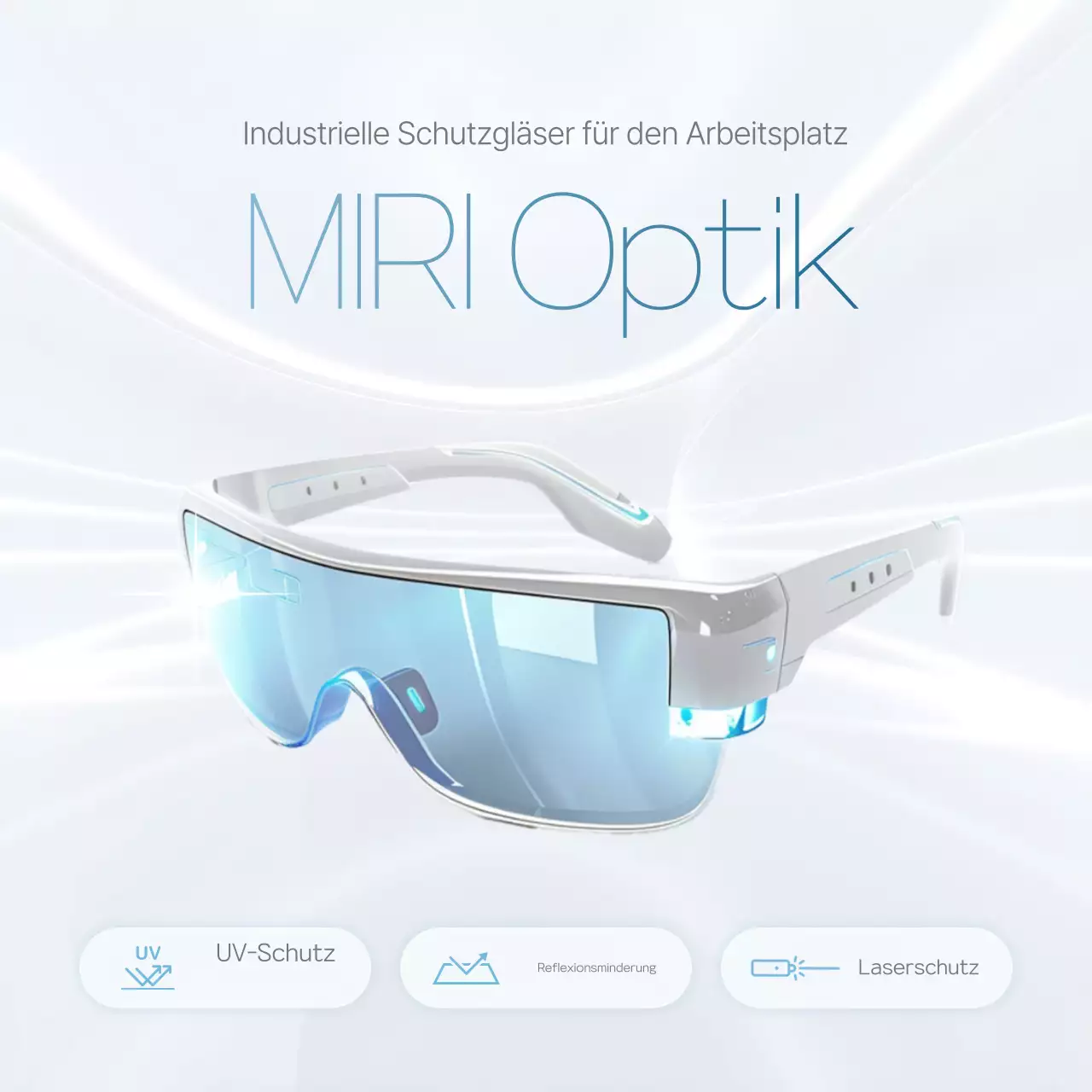 Werbung für moderne Schutzausrüstung von Sky Blue