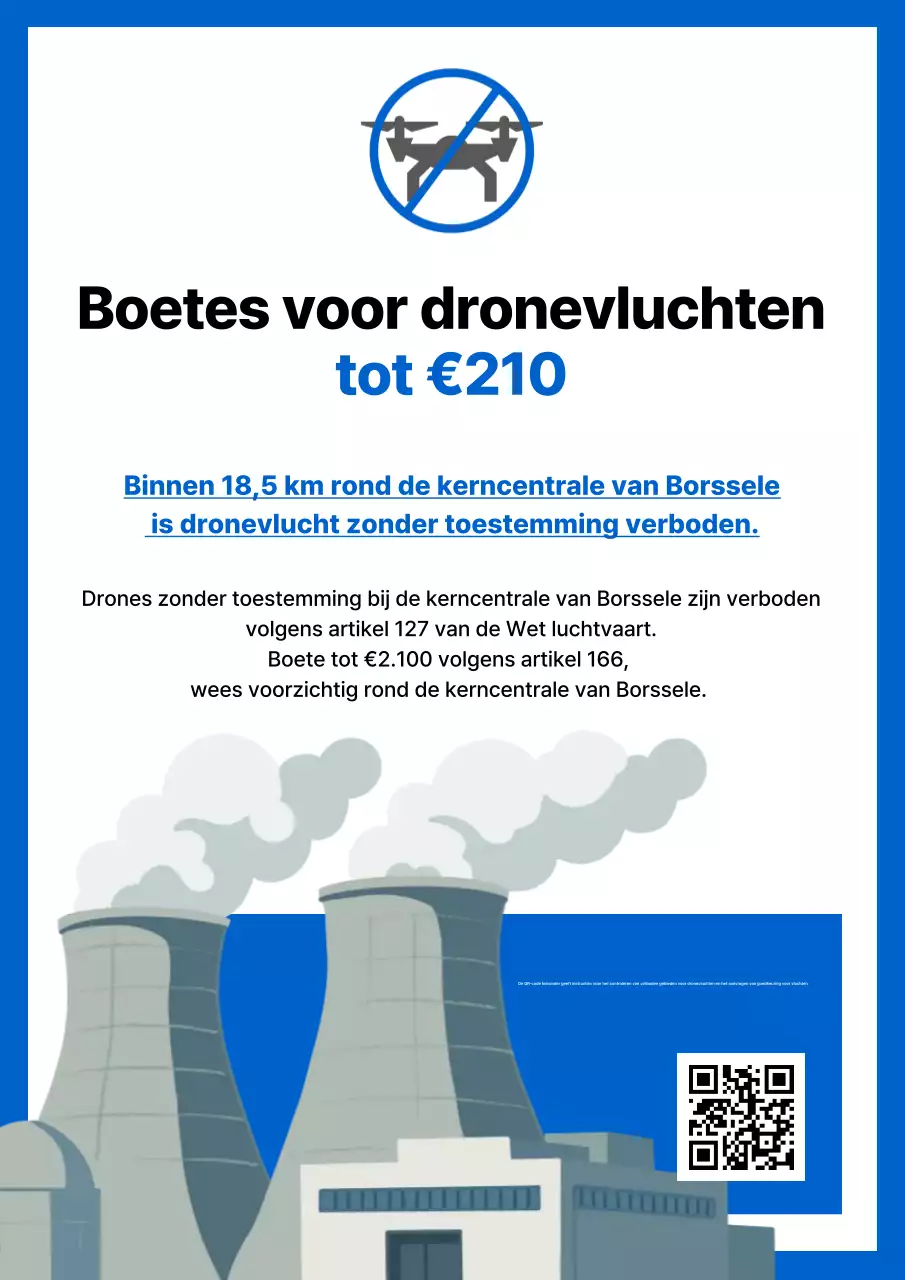 Blue Simple Drone Vliegverbod Mededeling