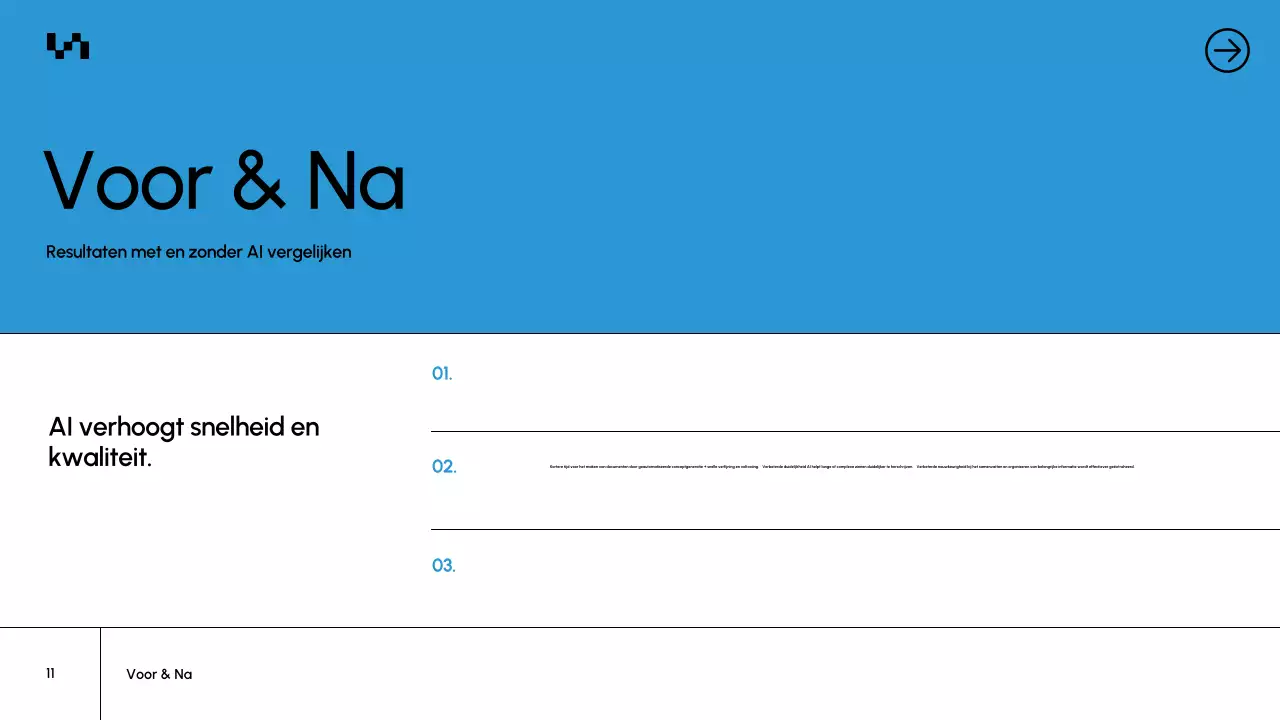 Presentatie van het cursusdocument van Blue Modern AI