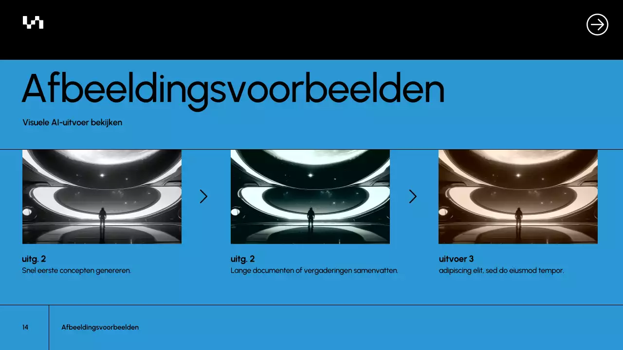 Presentatie van het cursusdocument van Blue Modern AI