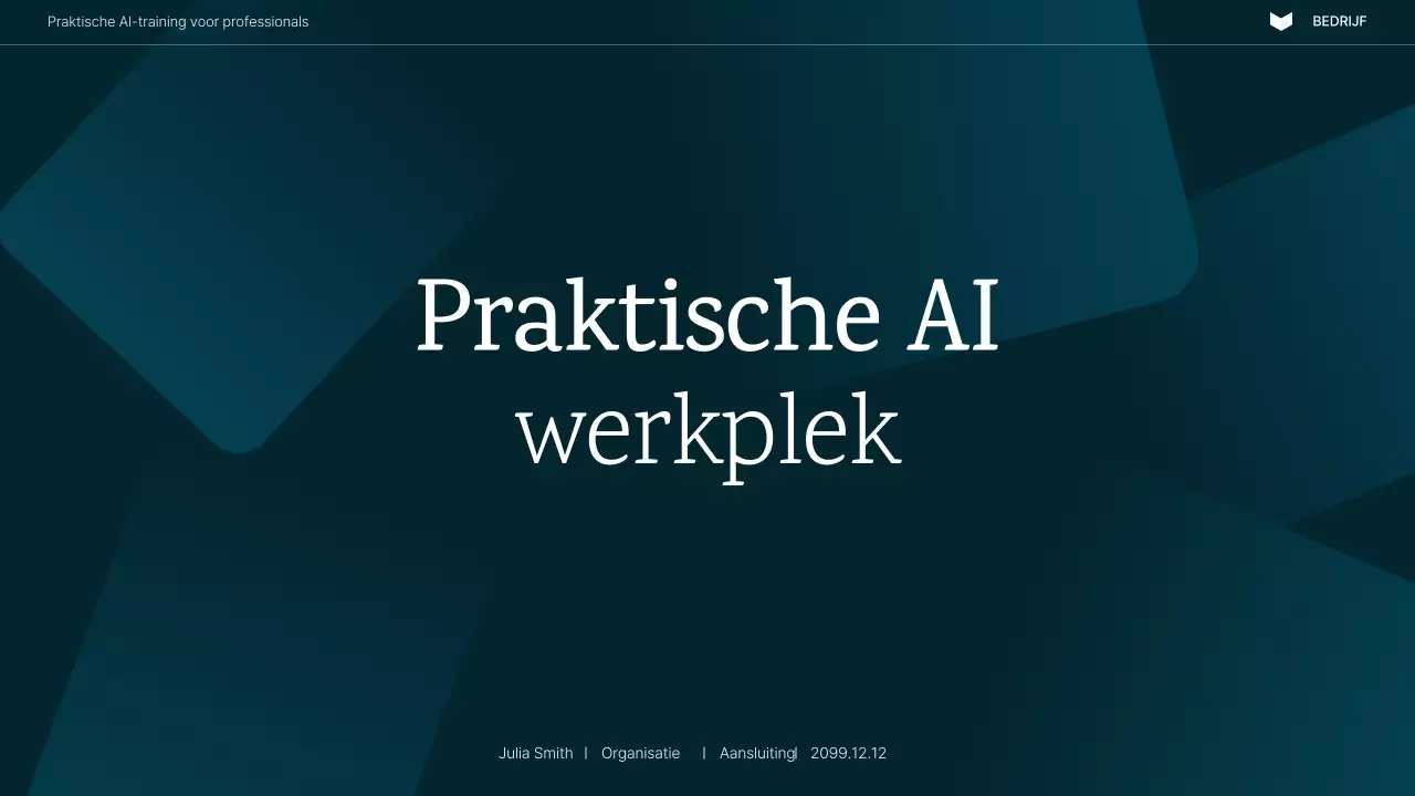 Presentatie van de moderne AI-cursus van de marine